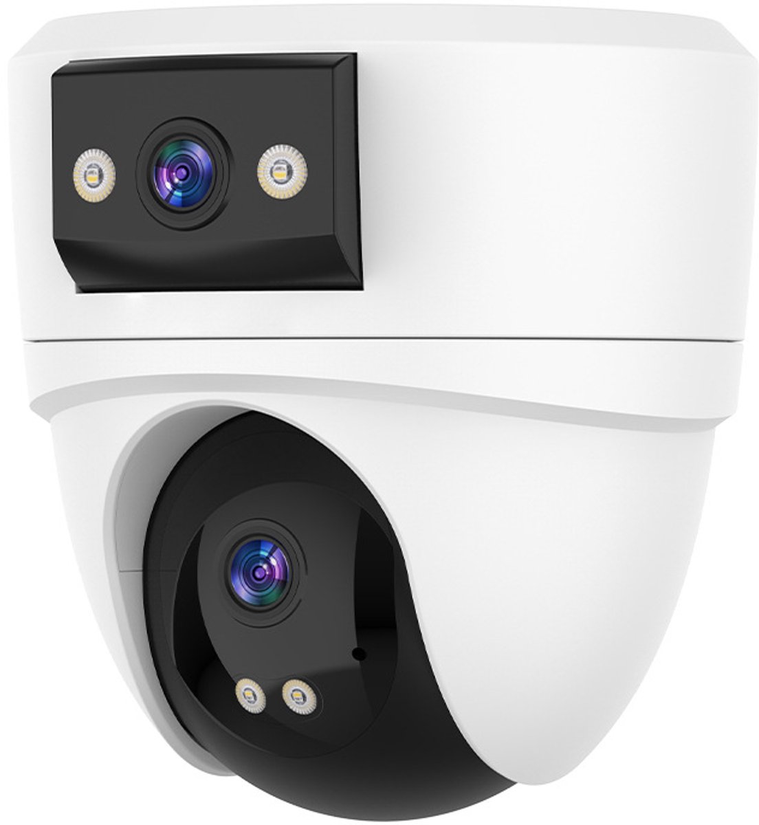HD Dual Lens Indoor CCTV IP Camera Full Color Nachtzicht WIFI（Geen geheugenkaart meegeleverd）