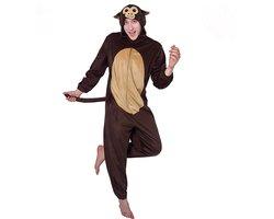 Apen Onesie – Dieren Kostuum voor Carnaval, Themafeest & Verkleedpartij – One Size