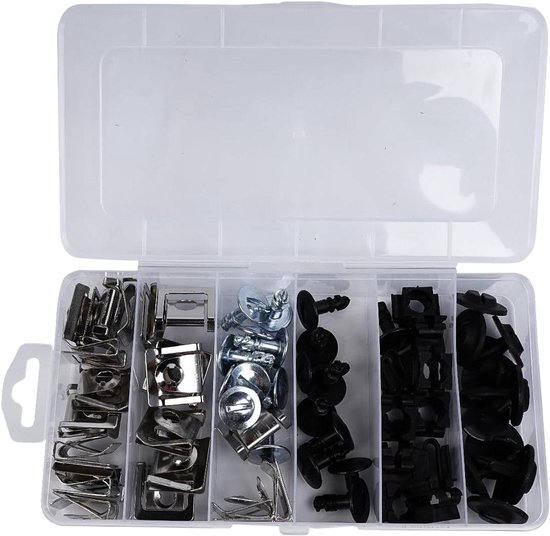 TheLau - Set van 60 Motor Onderkant Cover Clips voor Motorkap - Motor Spatbord Schroeven - Auto Carrosserie Bevestigingen