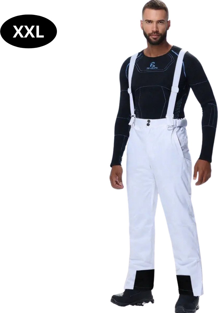 Bovista Skibroek Skipak Snowboard Broek Winterbroek Sneeuwbroek Heren Wintersport Wit
