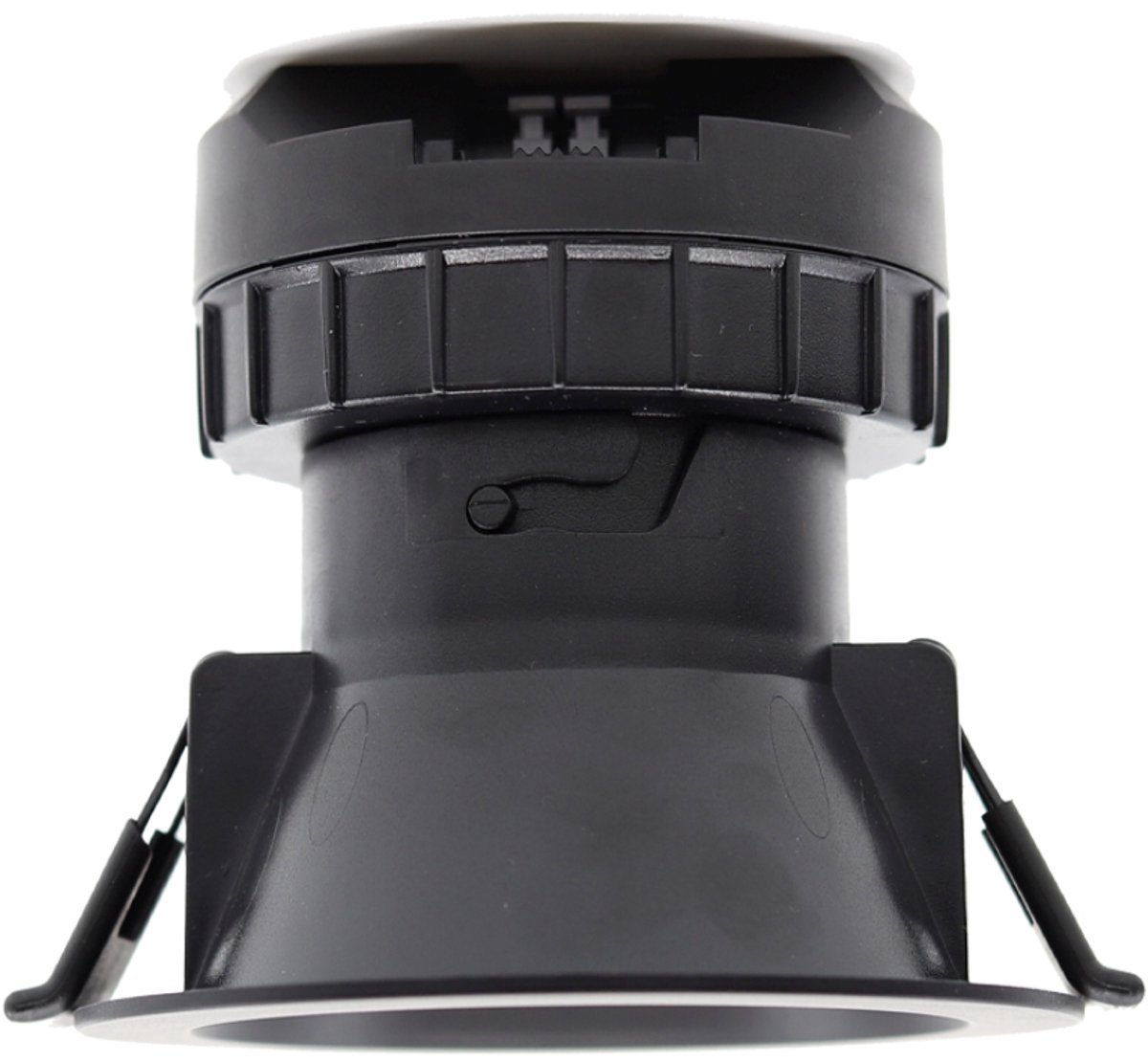 Pulcom Inbouwspot Zwart - Rond 9cm - gatmaat Ø 7,5cm – switch 2700/3200/4000K - Spotjes woonkamer, slaapkamer, keuken.