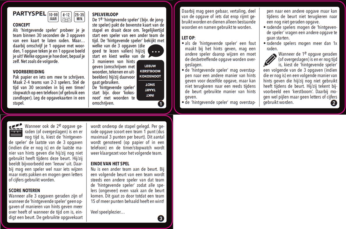 COMBI-DEAL: PARTYSPEL - Editie #1 - Kaartspel - Pocketformaat Party en Raadspel / Tekenspel / Uitbeeldspel met 648 opgaven; omschrijven, tekenen en uitbeelden! + Letters - Kaartspel - snel woordspel / associatiespel / reactiespel (NL+UK+DE+FR+IT+ES) — cadeau in Partyspellen - foto 4