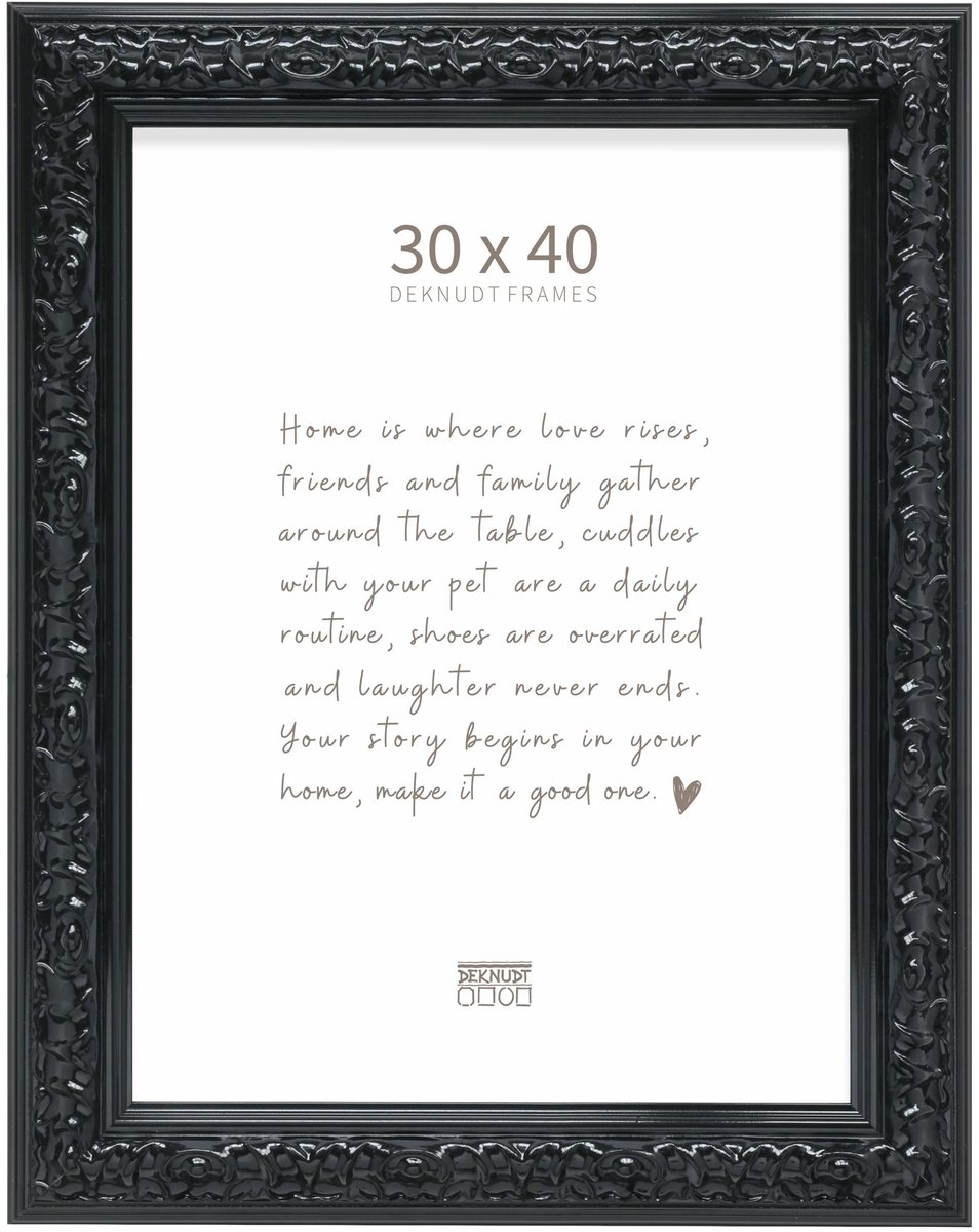Deknudt Frames fotolijst S996K2 - zwart gelakt retro stijl - 30x40 cm