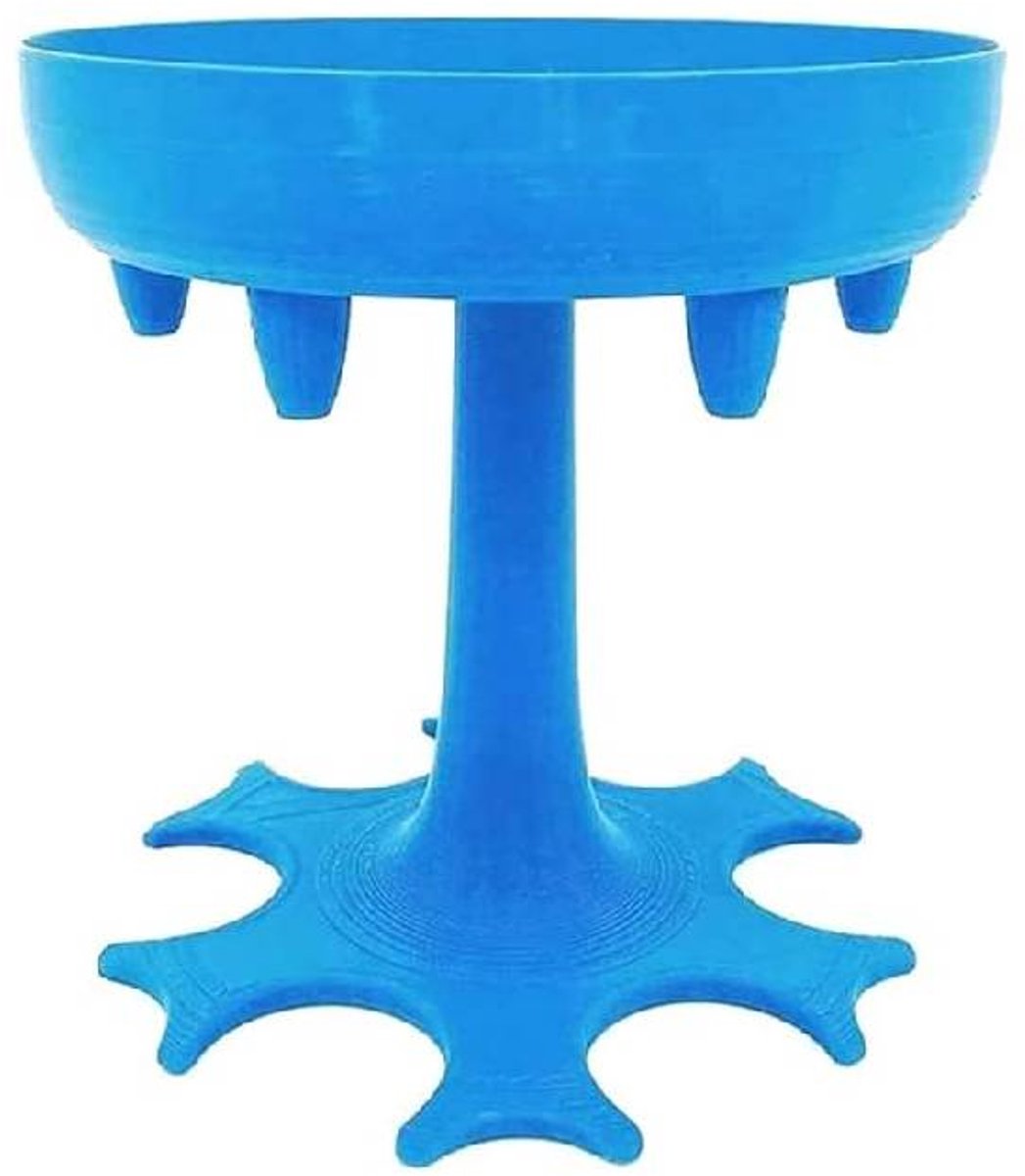 Shotglas Dispenser Houder Feestdrankjes Drinkspellen Bar Cocktail Wijn Snel Vulgereedschap Draagtas Caddy Drankdispenser (Blauw)