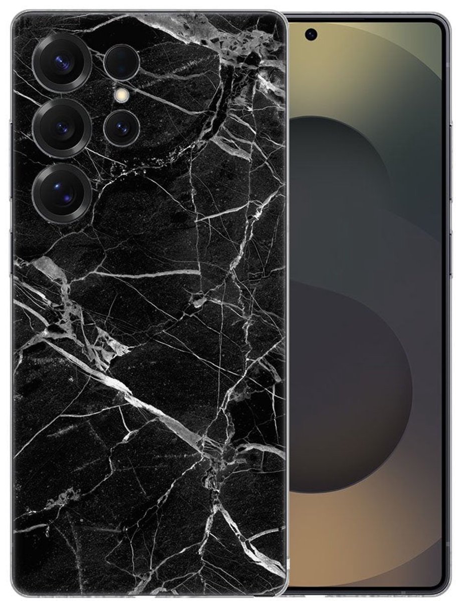 TPU Hoesje Samsung Galaxy S25 Ultra - Marmer Zwart Backcover