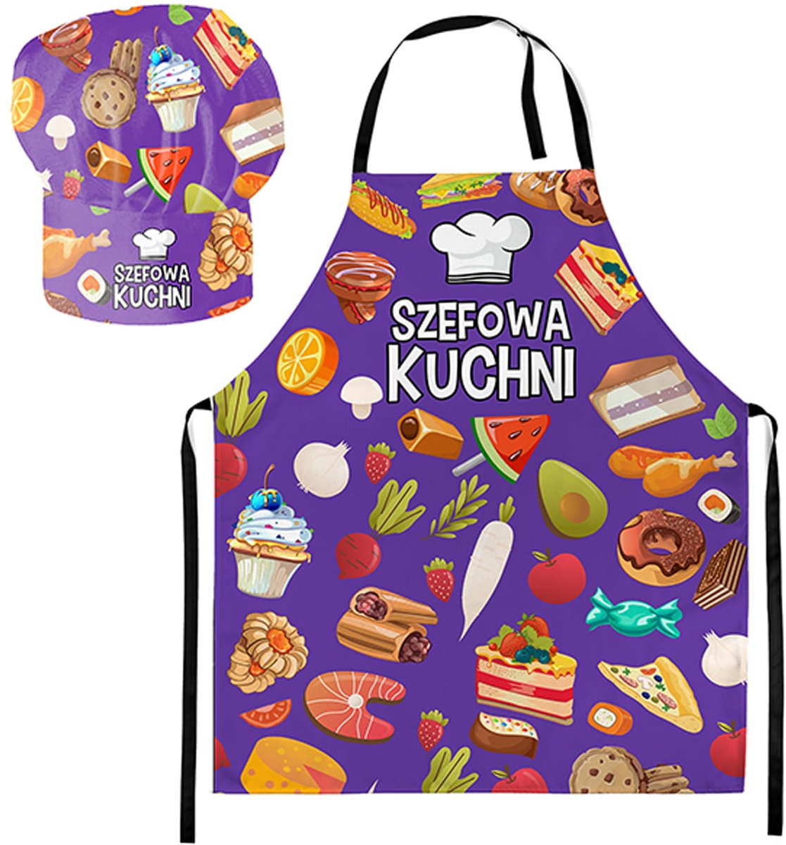 FEROCITY - Kinderkeukenset: Koksmuts + Kinderschort 2-delige Set - met klittenband - Unisex - Keuken Chef