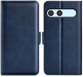 Étui portefeuille de Luxe MobyDefend Sony Xperia 10 VII (fermeture latérale) - Blauw - Étui pour téléphone portable - Étui pour téléphone compatible avec : Sony Xperia 10 VII