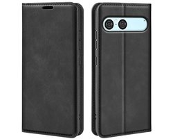 MobyDefend Hoesje - Geschikt voor Sony Xperia 10 VII - Luxe Wallet Bookcase (Magnetische Sluiting) - Zwart
