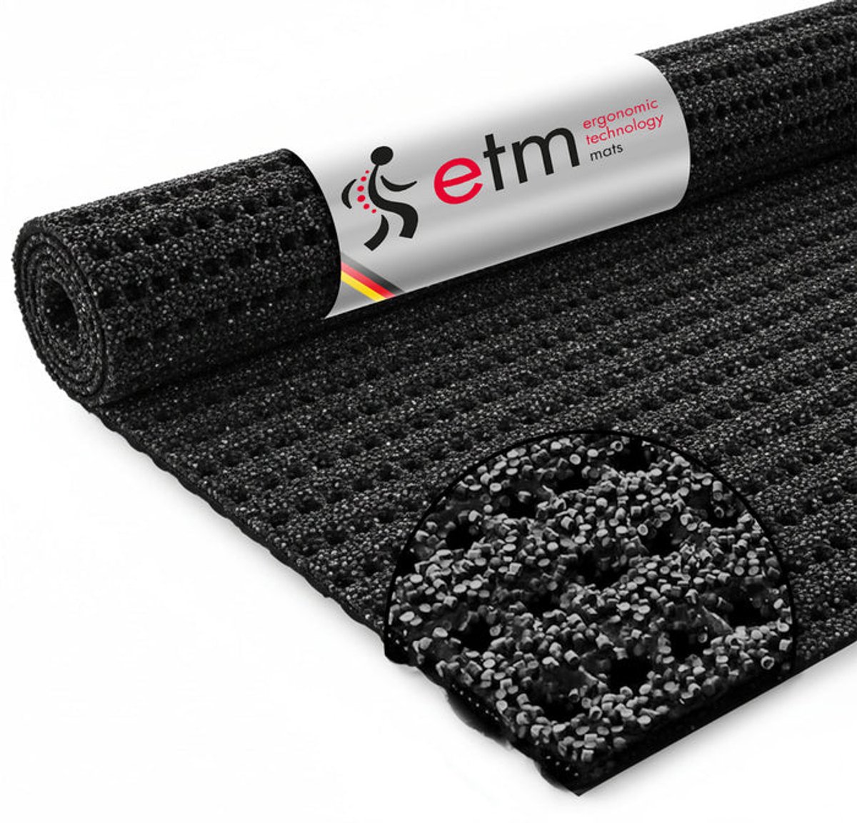 Floordirekt Deurmat - Tegen gladheid - Granulaat gecoat - Antraciet - 120 x 200 cm