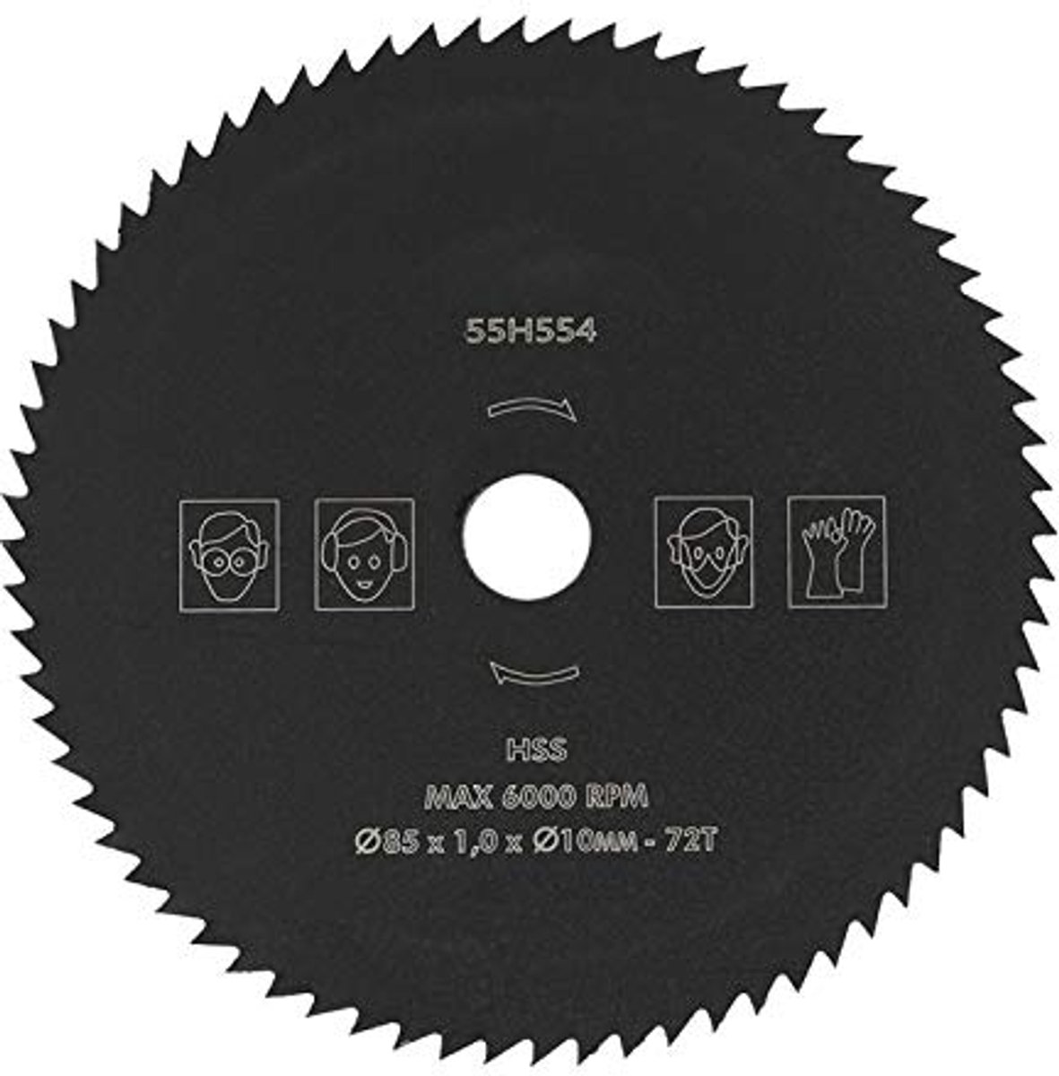 HSS Cirkelzaagblad 85mm 72T voor Hout, Metaal, Cement en PVC