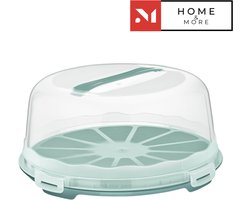 Taart Ronde bewaardoos - Mint rond / Taarbox - Vershouddoos - Transparant - met Klikklep - Taartdoos