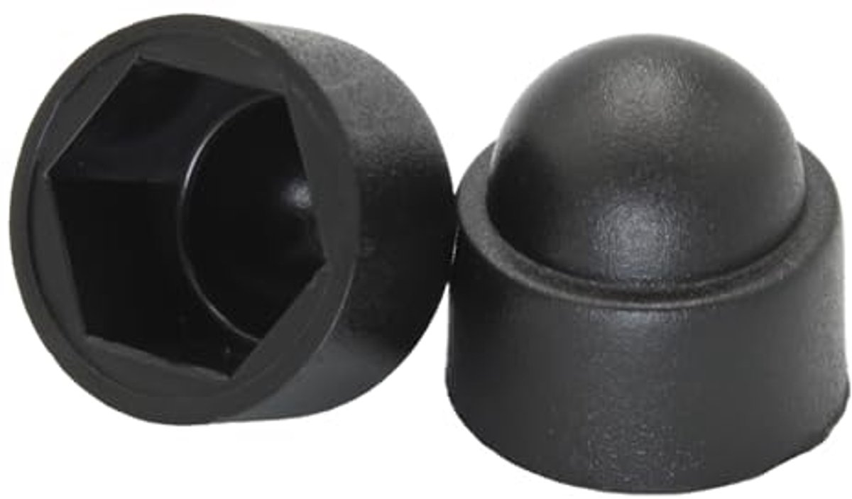 Afdekkappen voor Schroeven - Zwart, M8, Sleutelbreedte 13 - 20 Stuks