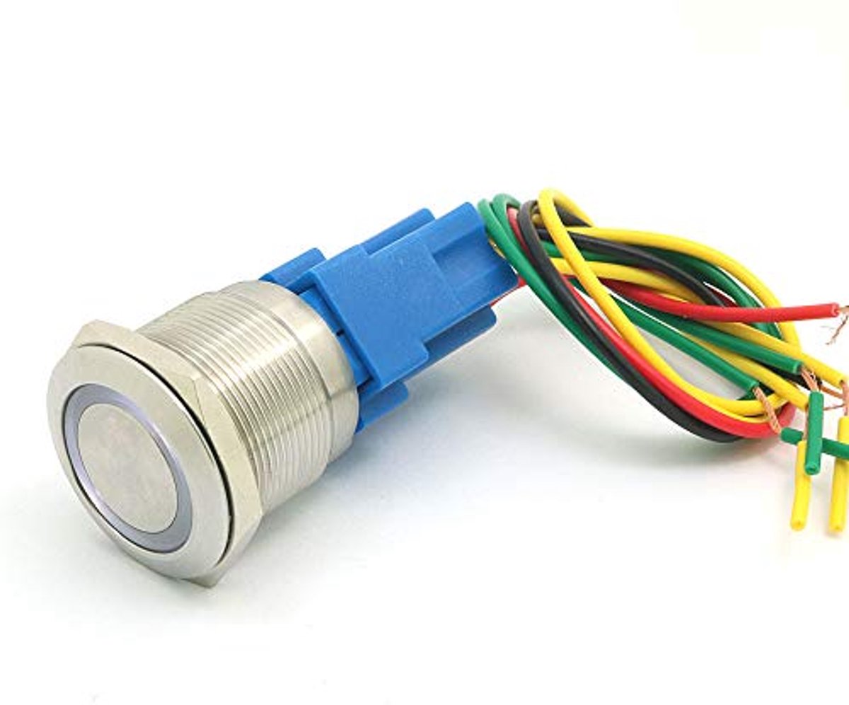 Momentary switch 25 mm LED waterdicht drukknop