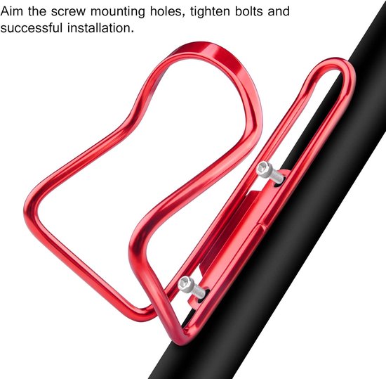 1-Pack - Lichtgewicht aluminium - Bidonhouder voor buitenactiviteiten (rood) - Fietsaccessoires — afbeelding 2