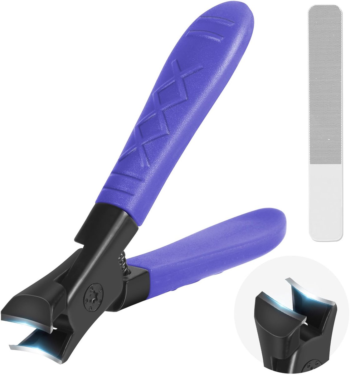 Ibenzoa® Ergonomische nagelknipper met brede snijkant voor alle leeftijden