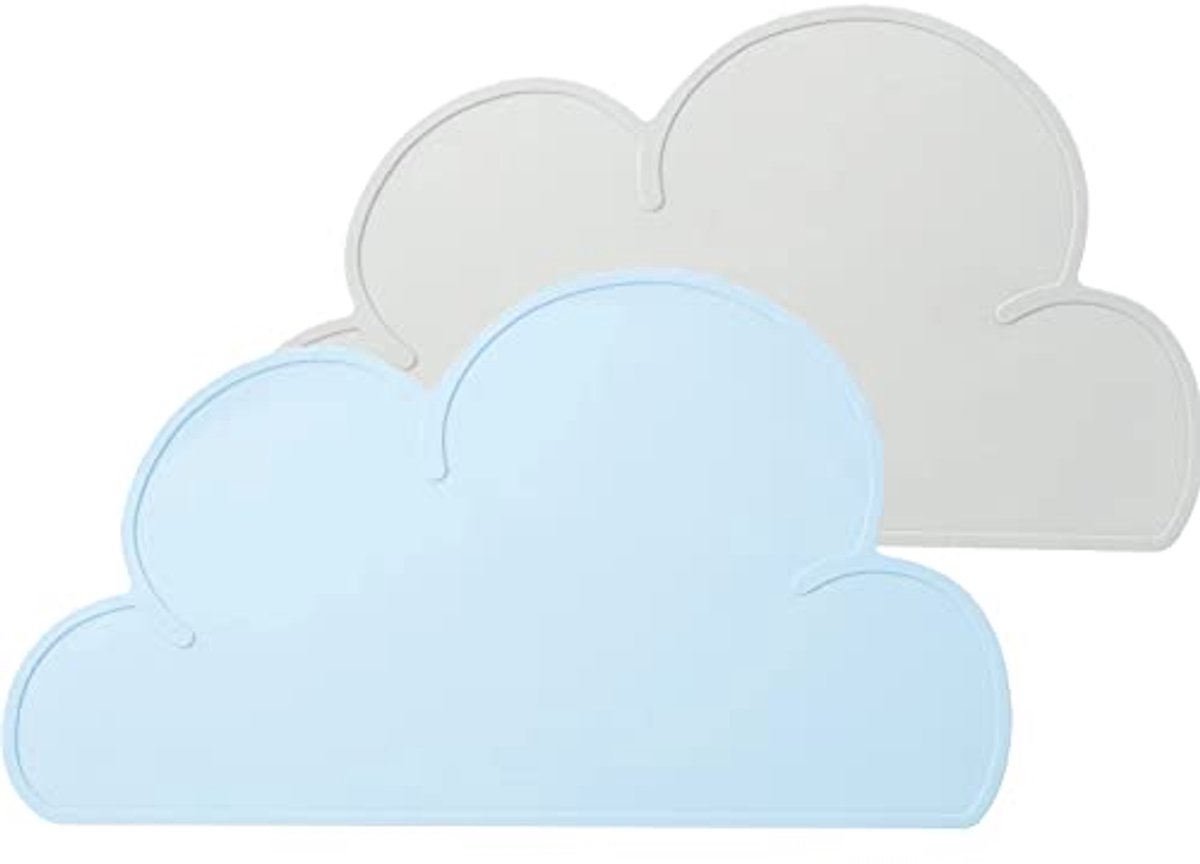 Image of 2 stuks silicone placemats voor kinderen, antislip, afwasbaar en veilig