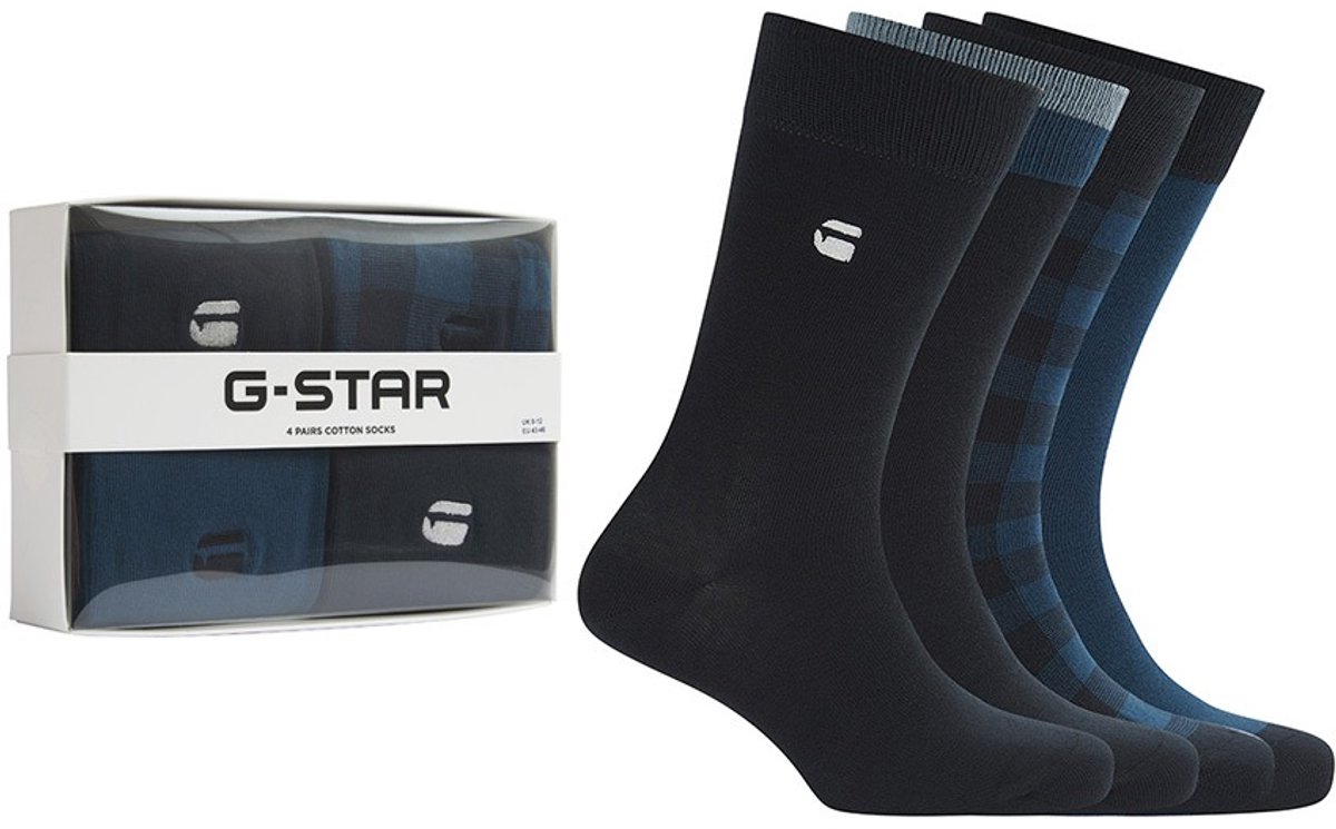 G-Star heren giftbox 4P sokken combi Blauw