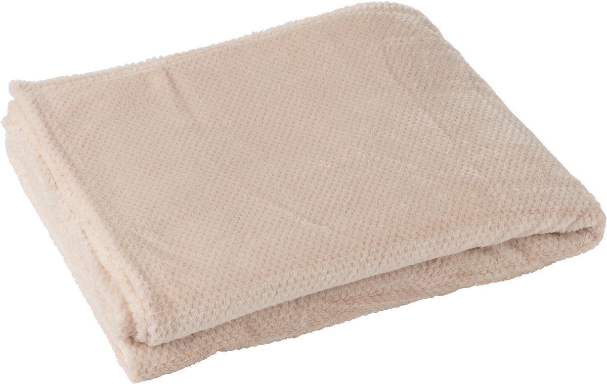 J-Line deken Snuggle - polyester - lichtroze