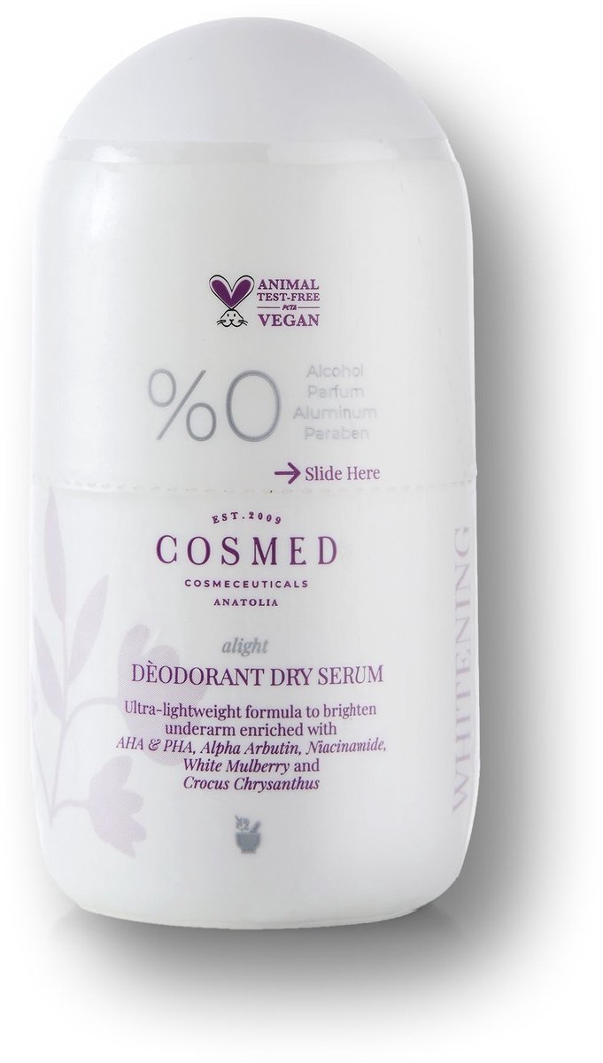 Cosmed Alight – Deodorant Dry Serum – Underarm Whitening Deodorant Cream – Donkere Oksels Verwijderen – Vermindering van Pigmentvlekken met AHAs, Witte Moerbei & Alpha Arbutine – 50 ml