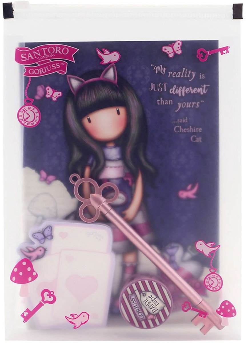 Gorjuss Schrijfset Gorjuss Cheshire Cat Paars