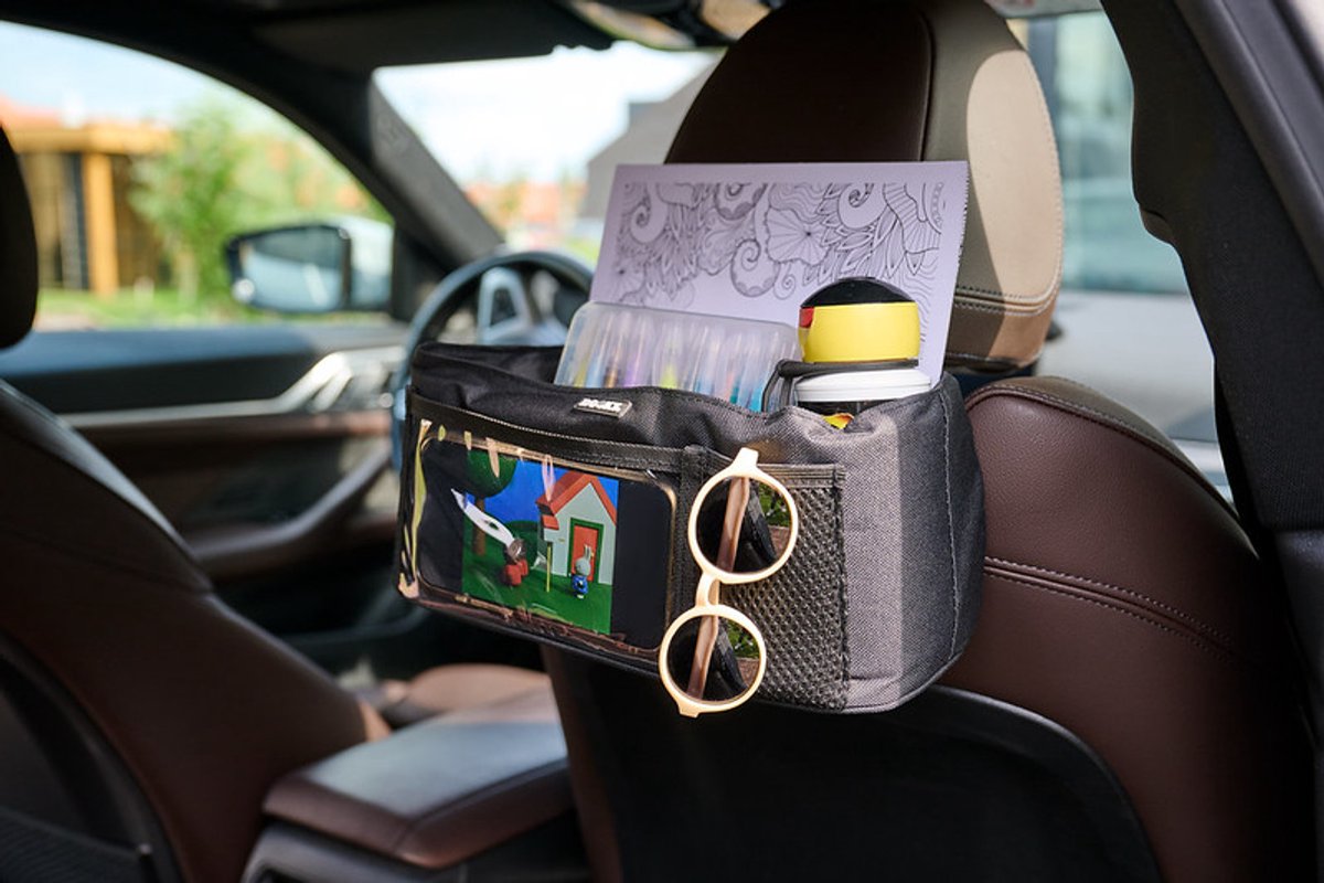 Dooky Car - Auto Hoofdsteun Organizer - Zwart