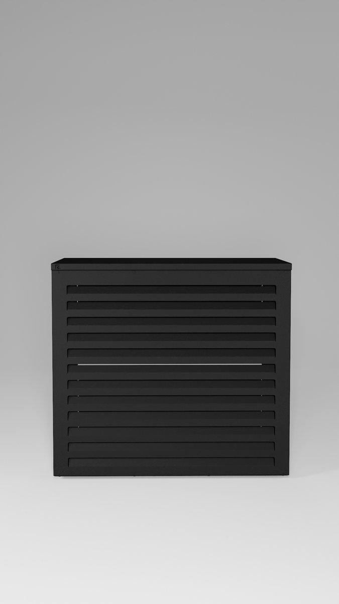Coverup airco omkasting compleet large zwart 120x110x65cm