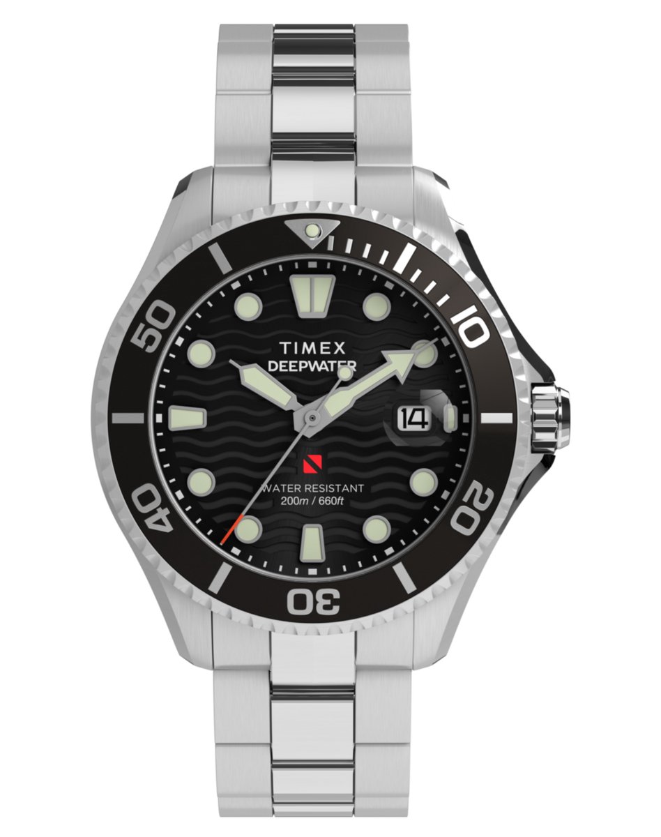 Timex Deep Water Meridian TW2W82000 Horloge - Staal - Zilverkleurig - Ø 44 mm
