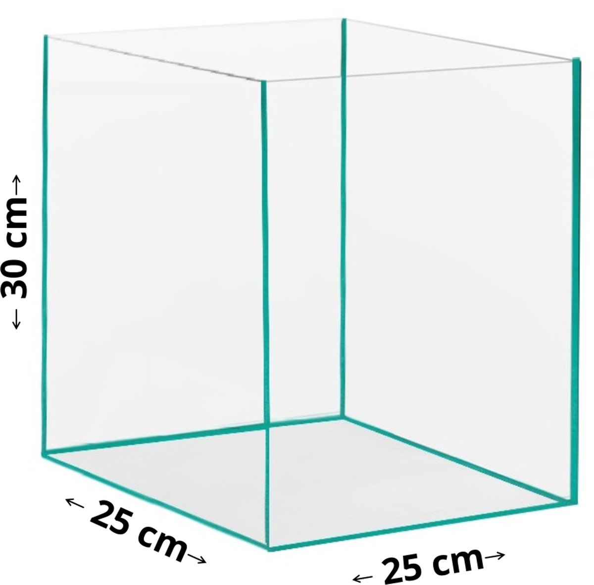 Volglas Aquarium 25x25x30 cm – Nano Aquarium 19L – Vierkant Aquarium – Voor Vissen, Garnalen & Aquascaping – Plant Aquarium