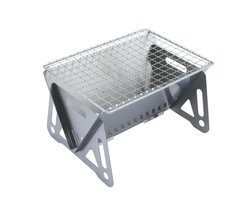 Home & Marker - Draagbare Opvouwbare Barbecue - RVS - 397g - 22x16x12cm - Voor Camping - PORTOGRILL