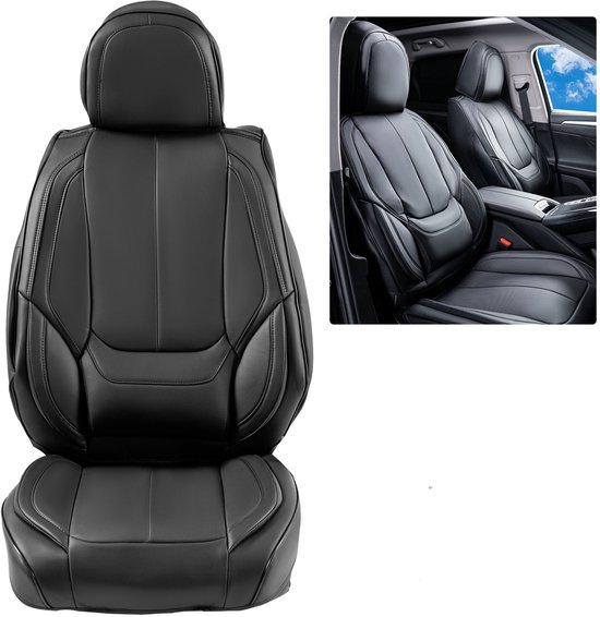 Autostoelhoezen Volledige set voor Renault Kadjar 2015-2022, 5-zits leren autostoelhoezen, auto voor- en achterbankhoezen waterdichte stoelbeschermer,Luxurious Version-Black Coffee