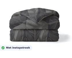 Zelesta Pure Design Black Swan 140x200 - Katoenen dekbed zonder overtrek - Met instopstrook - Wasbaar dekbed - Hoesloos dekbed - 2 in 1 Dekbed met vaste overtrek