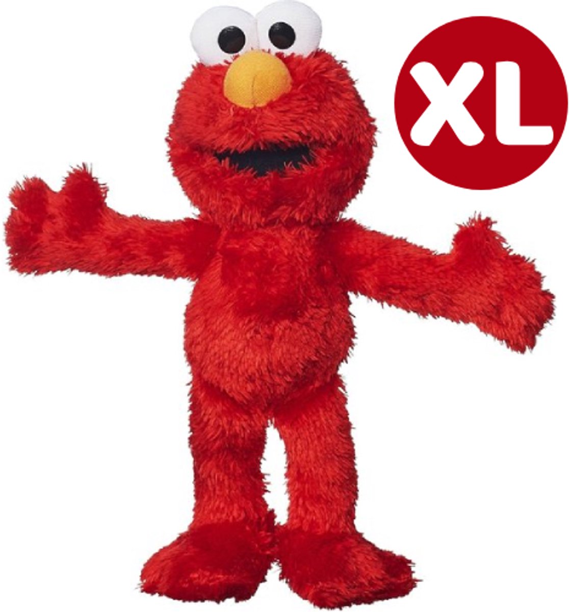 Elmo - Sesamstraat Pluche Knuffel XL 80 cm - Sesamestreet XXL Plush Toy - Sesam Straat Groot Speelgoed Knuffeldier - Grote Knuffels voor Kinderen Jongens Meisjes - Koekie Monster, Bert, Ernie, Pino, Grover, Oscar, Cookie Monster