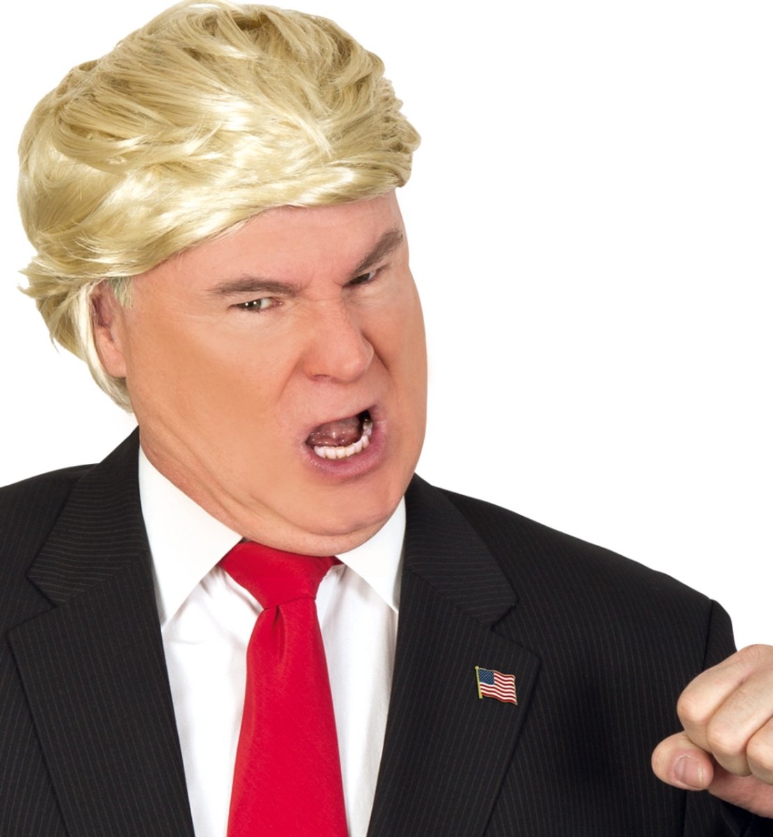 Pruik Donald Trump - Blond
