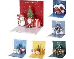 6-pack 3D-kerstkaarten - kerstkaarten maken - kerstkaarten met enveloppen - Leuke 3D-kerstkaarten - Cadeaubonnen - kerstkaarten maken voor volwassen - Nieuwjaarskaarten - Winterkaarten - Perfect voor familie, vrienden, kinderen, Kerstmis