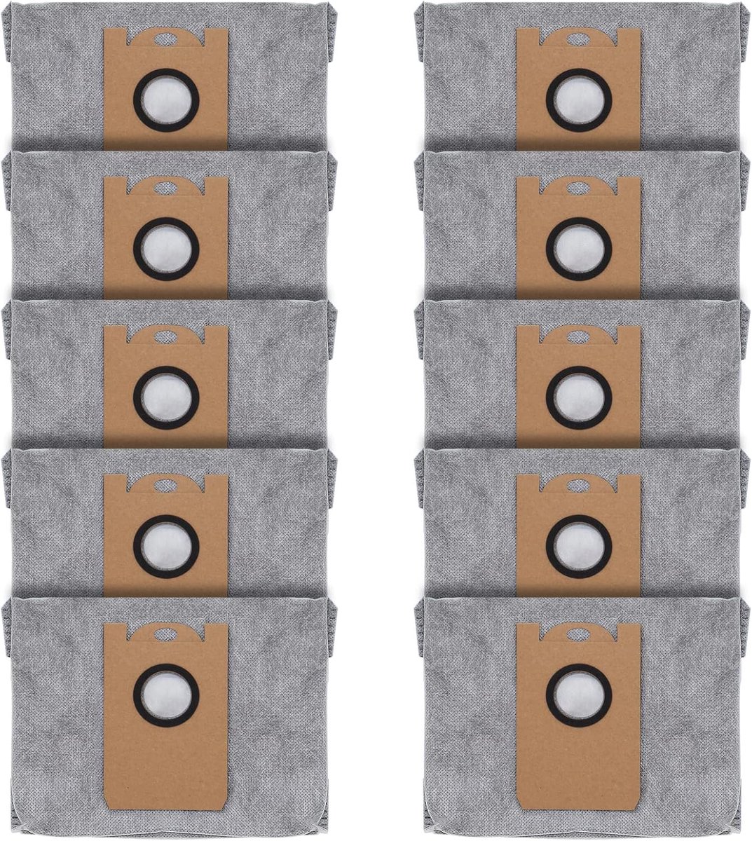 10 STUKS Stofzakken voor eufy RoboVac L35 Hybrid/L35 Hybrid+ LR30 Hybrid/LR30 LR20 Auto-Empty Station, 4-laags filtersysteem met actieve koolstofweefsel om ongewenste geurtjes te verwijderen