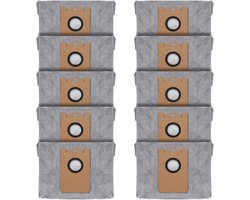 10 STUKS Stofzakken voor eufy RoboVac L35 Hybrid/L35 Hybrid+ LR30 Hybrid/LR30 LR20 Auto-Empty Station, 4-laags filtersysteem met actieve koolstofweefsel om ongewenste geurtjes te verwijderen