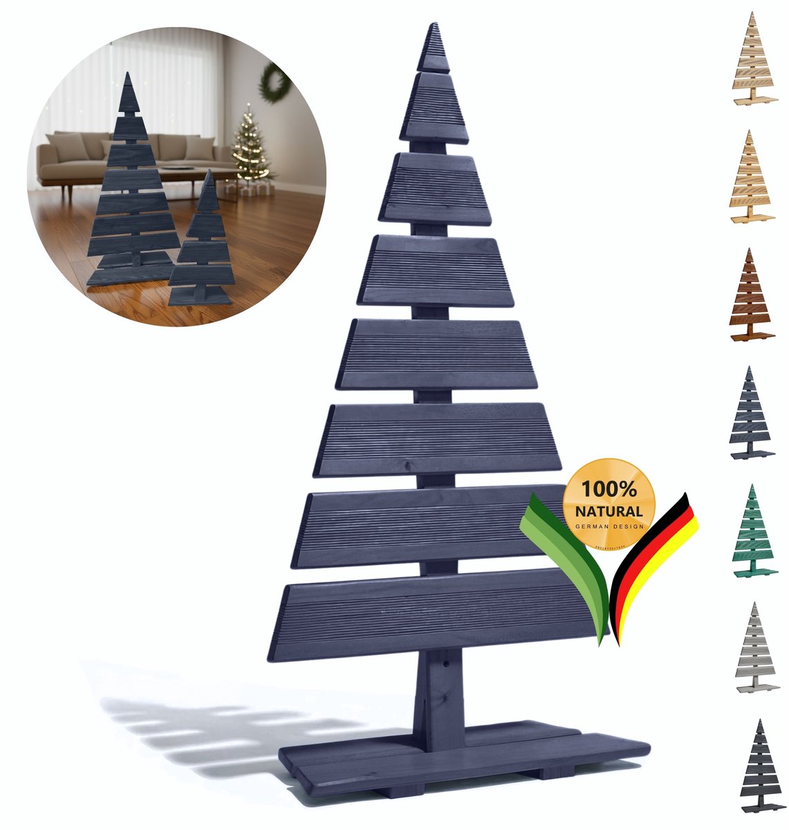 be4nature Kerstboom Hout Hoogte 92 cm Voetbreedte 45 cm Alternatief Kerstboom Decoratie Houten Kerstbomen Grote Houten Kerstboom Kerstmis Boom Grijs