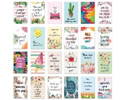 FA-VE Motivatiekaartjes – 72 Stuks Inspiratie & Compliment Kaartjes – Positieve Kaarten met Tekst – Bedankkaartjes, Affirmatiekaarten & Cadeau Idee – 8,3x5,3 cm