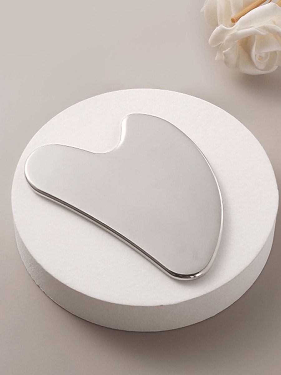 HG Aesthetics Gua Sha Gezichtsmassage Tool – RVS Massage Schraper – Anti-Aging & Ontspannend – Stimuleert Bloedcirculatie & Verbetert Huid – Stainless Steel Gua Sha