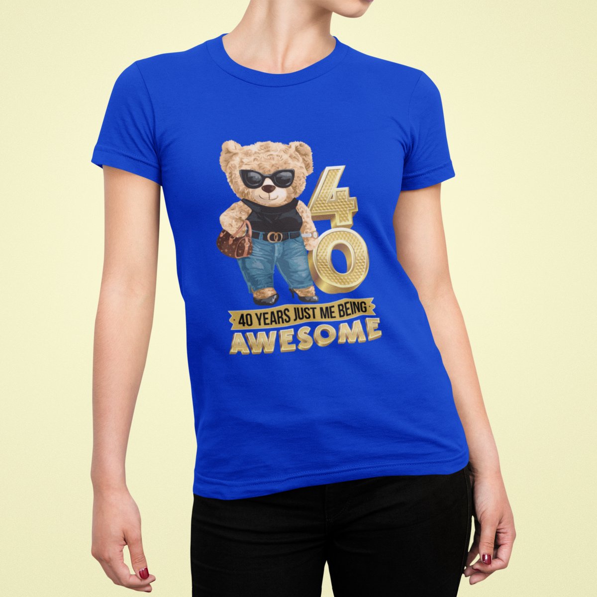 40 Jaar Verjaardag cadeau T-shirt - Blauw T-shirt Vrouwen - Maat M - Verjaardag Cadeau Vrouwen - Limited Edition