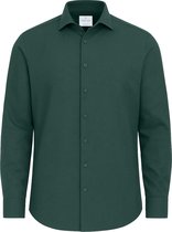 Vercate - Chemise Infroissable Sans Repassage - Vert - Coupe Regular - Katoen Bamboe - Manches Longues - Homme - Taille 40/M