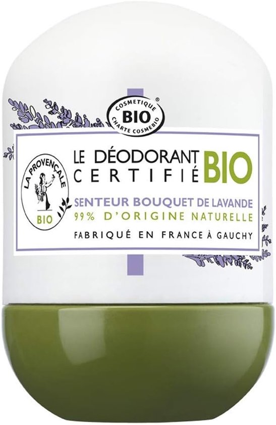 La Provençale Bio - Déodorant 24h Peaux Sensibles - Senteur Bouquet de Lavande - Extrait pur d'Olive BIO - Pour Peaux Sensibles - 50 ml (2 STUKS)