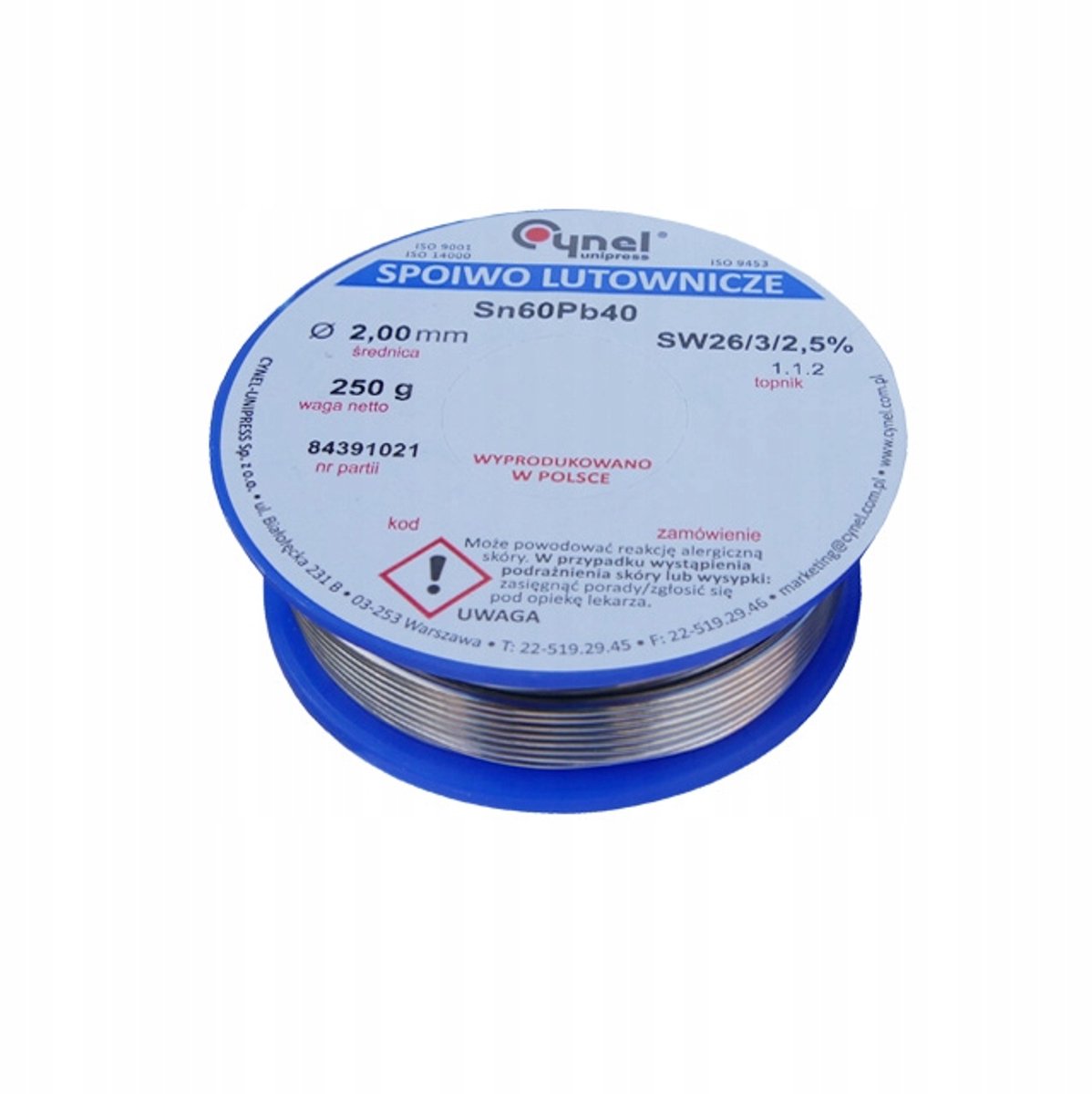Cynel Soldeer 2.0mm 250g Sn60Pb40 Professioneel