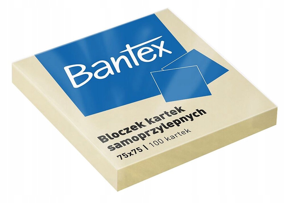 Bantex Gele Zelfklevende Notitieblokjes 75x75mm - 100 Vel