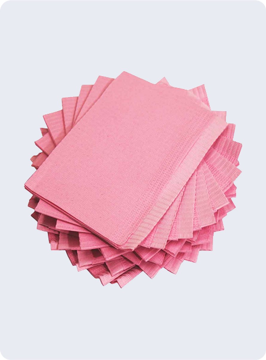 Bag of 125 Dental Bibs – Pink