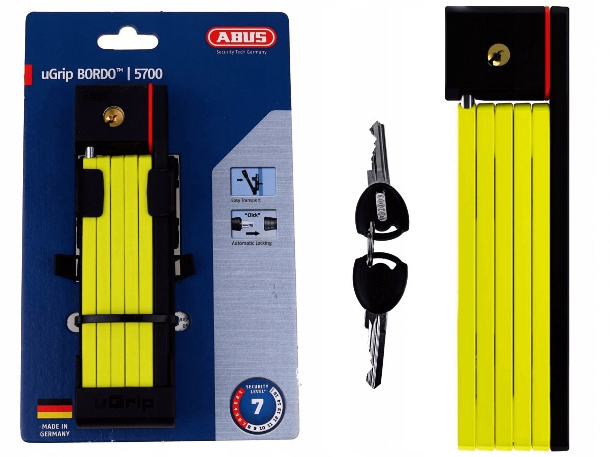 ABUS uGrip Bordo 5700 Vouwslot Fiets - 80cm - Bordo Lime