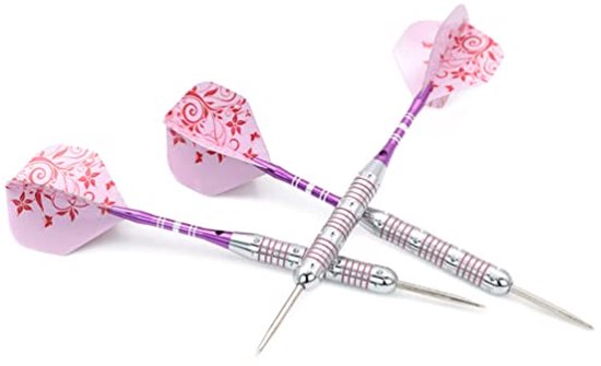 Roze Darts voor Dames 21 gram met Stalen Punt - Inclusief Aluminium Schachten van Merkloos — afbeelding 4