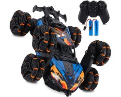 VROEMY TurboTwister Bestuurbare Auto - Stuntauto 6 Wielen - Spray & LED