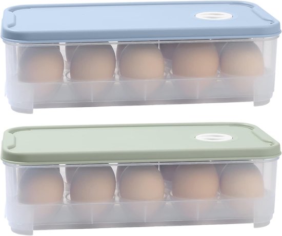 150 stuks 14,8 x 10,2 x 6,2 cm transparante eierdozen, 6 stuks