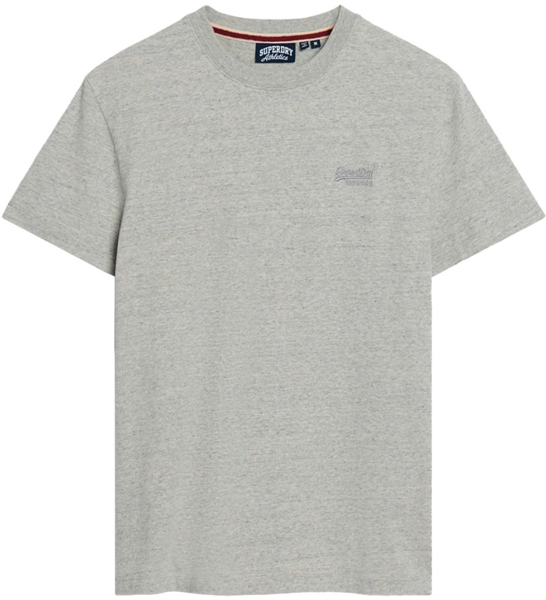 Superdry Essential T-shirt van biologisch katoen met logo Heren T-shirts Grijs